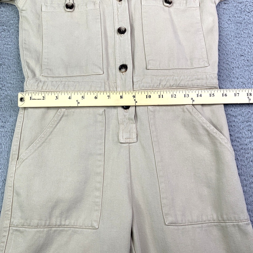 Anthropologie Rita Row Halla Jumpsuit Womens Size XSmall Denim Crop 100% Cotton - Picture 6 of 13